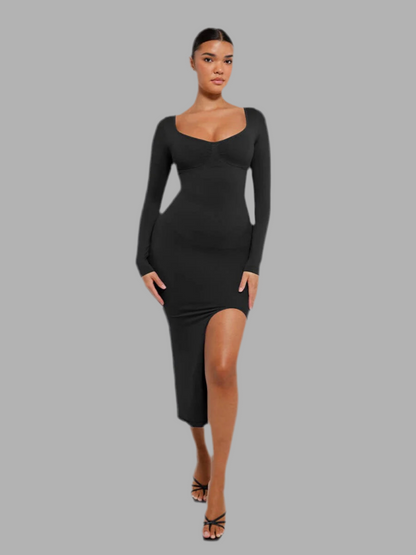 Contour Fit High Slit Shaping Dress