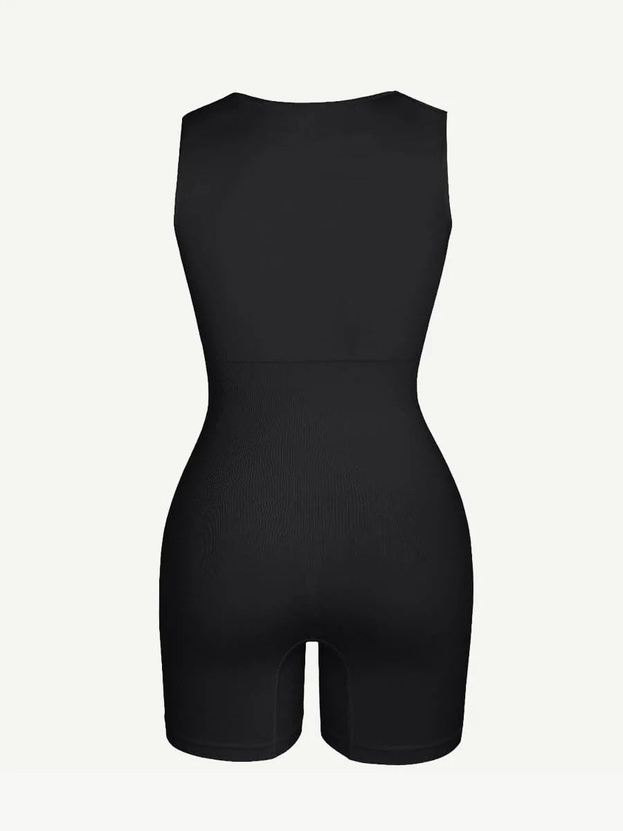 SculptFit Square Neck Mid-Thigh Jumpsuit