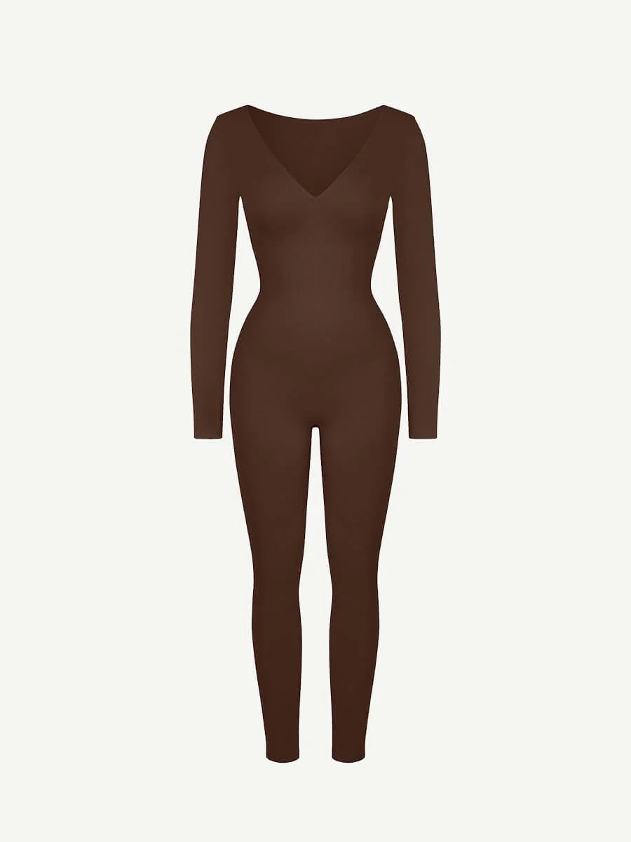 SculptFit Deep V-Neck Jumpsuit