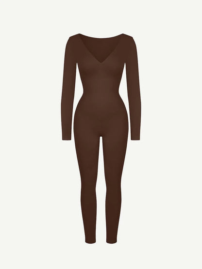 SculptFit Deep V-Neck Jumpsuit