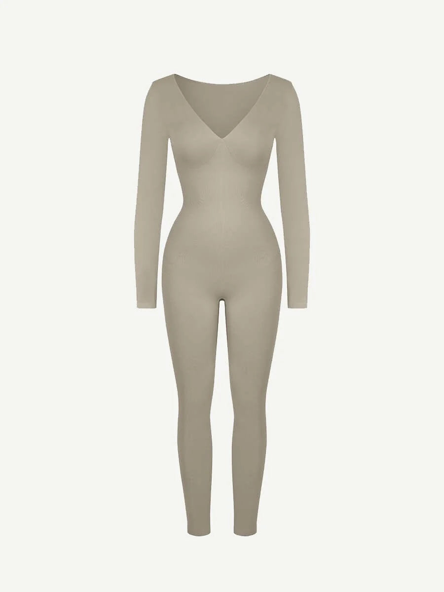 SculptFit Deep V-Neck Jumpsuit