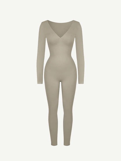 SculptFit Deep V-Neck Jumpsuit