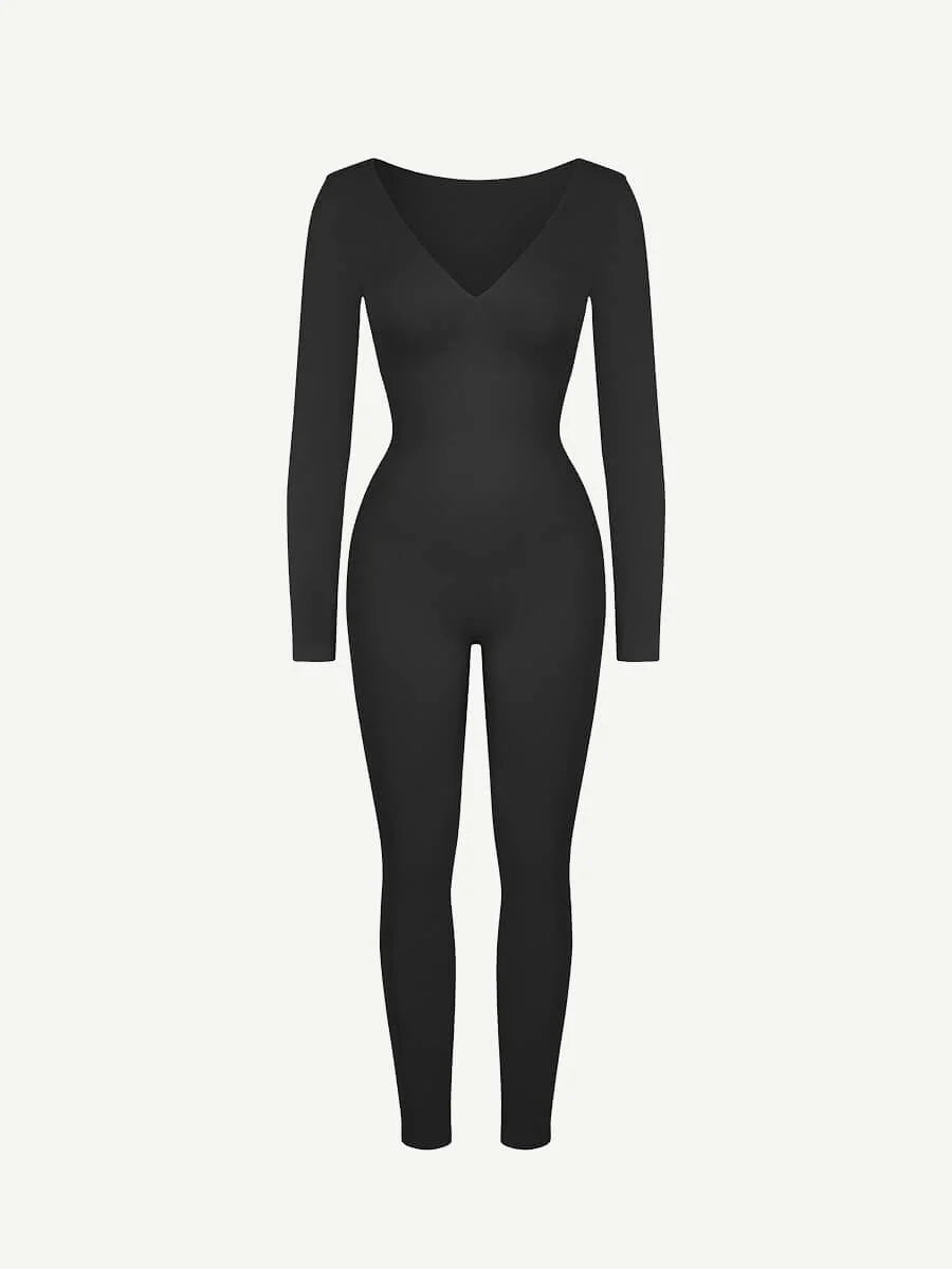 SculptFit Deep V-Neck Jumpsuit