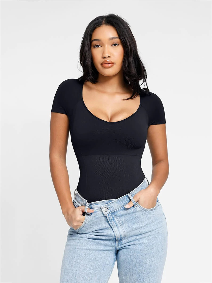 OuterContour Low-Neck Thong Bodysuit