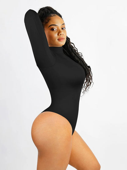 OuterContour Turtle Neck Thong Bodysuit